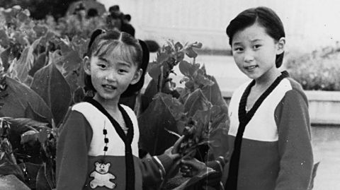 Park Yeonmi's early age picture with her sister in North Korea.